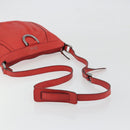 GUCCI Abbey Shoulder Bag Leather Outlet Red Silver 265691 Auth 198654-7