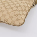 GUCCI GG Canvas Sherry Line Shoulder Bag Beige Gold Tone 144388 Auth 198655-16