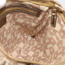 GUCCI GG Canvas Sherry Line Shoulder Bag Beige Gold Tone 144388 Auth 198655-19