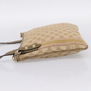 GUCCI GG Canvas Sherry Line Shoulder Bag Beige Gold Tone 144388 Auth 198655-3