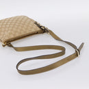 GUCCI GG Canvas Sherry Line Shoulder Bag Beige Gold Tone 144388 Auth 198655-7