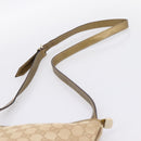 GUCCI GG Canvas Sherry Line Shoulder Bag Beige Gold Tone 144388 Auth 198655-8