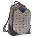 MCM Vicetos Backpack Leather Silver Auth 198656-1