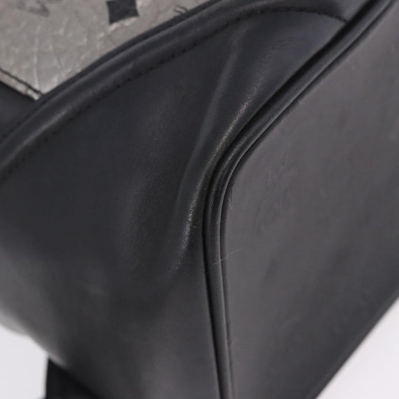 MCM Vicetos Backpack Leather Silver Auth 198656
