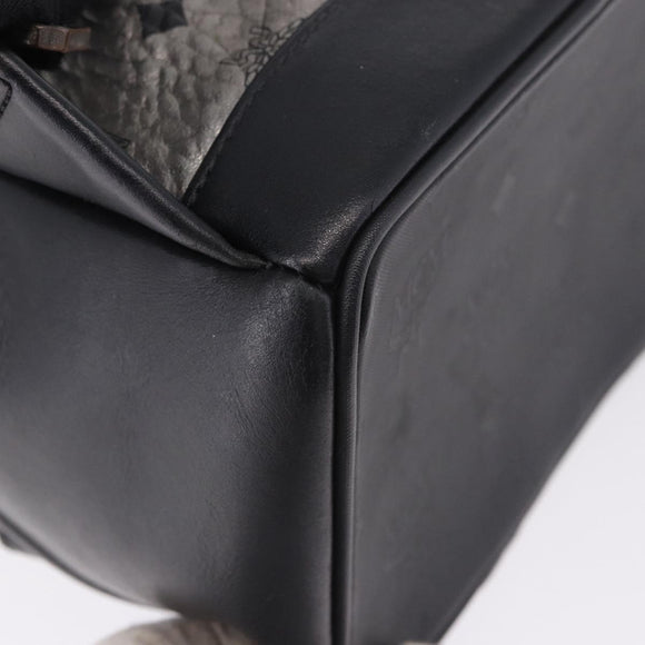 MCM Vicetos Backpack Leather Silver Auth 198656