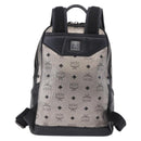 MCM Vicetos Backpack Leather Silver Auth 198656-2