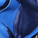 Miu Miu Matelasse Shoulder Bag Leather 2way Blue Gold Tone Auth 198657A-11