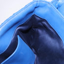 Miu Miu Matelasse Shoulder Bag Leather 2way Blue Gold Tone Auth 198657A-20