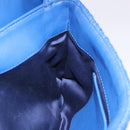Miu Miu Matelasse Shoulder Bag Leather 2way Blue Gold Tone Auth 198657A-21