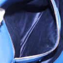 Miu Miu Matelasse Shoulder Bag Leather 2way Blue Gold Tone Auth 198657A-24