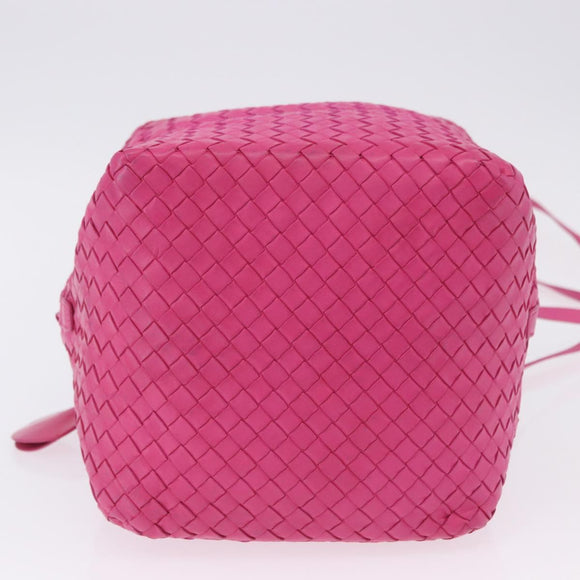 BOTTEGA VENETA INTRECCIATO Shoulder Bag Leather Pink Auth 198659V