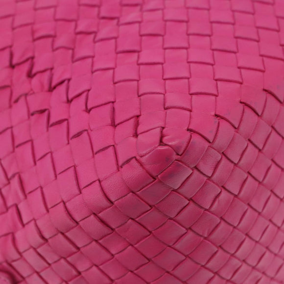 BOTTEGA VENETA INTRECCIATO Shoulder Bag Leather Pink Auth 198659V