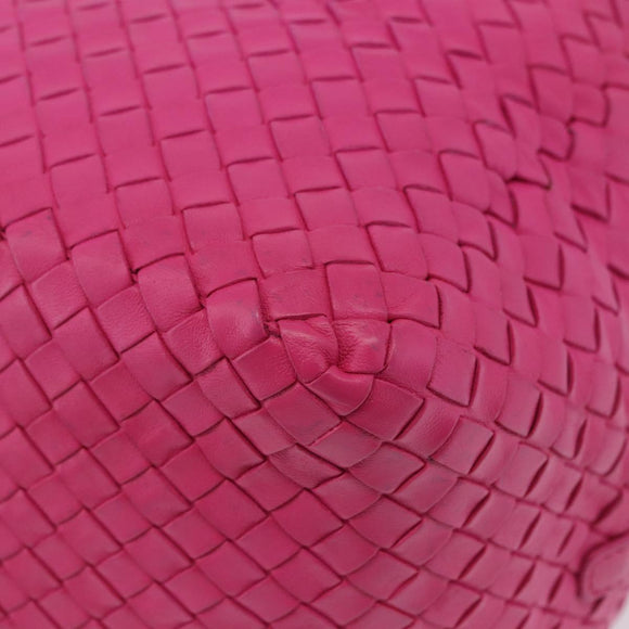 BOTTEGA VENETA INTRECCIATO Shoulder Bag Leather Pink Auth 198659V
