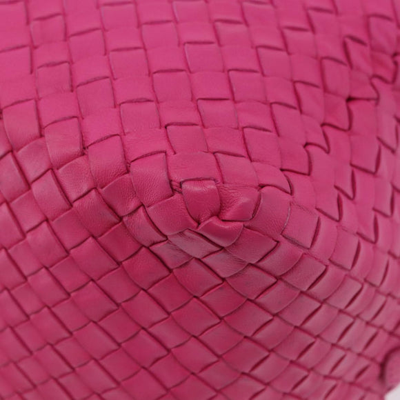 BOTTEGA VENETA INTRECCIATO Shoulder Bag Leather Pink Auth 198659V