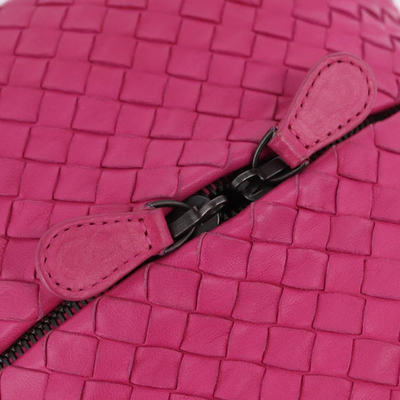 BOTTEGA VENETA INTRECCIATO Shoulder Bag Leather Pink Auth 198659V
