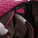 BOTTEGA VENETA INTRECCIATO Shoulder Bag Leather Pink Auth 198659V-11