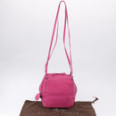 BOTTEGA VENETA INTRECCIATO Shoulder Bag Leather Pink Auth 198659V-12