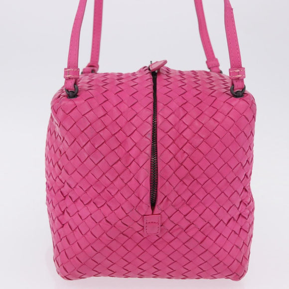 BOTTEGA VENETA INTRECCIATO Shoulder Bag Leather Pink Auth 198659V