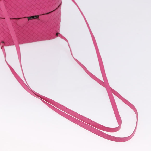 BOTTEGA VENETA INTRECCIATO Shoulder Bag Leather Pink Auth 198659V