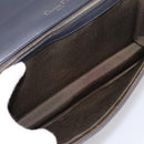 Christian Dior Diorama Chain Shoulder Bag Leather Black Gold Tone Auth 198661A-11