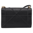 Christian Dior Diorama Chain Shoulder Bag Leather Black Gold Tone Auth 198661A-2