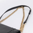 Christian Dior Diorama Chain Shoulder Bag Leather Black Gold Tone Auth 198661A-8