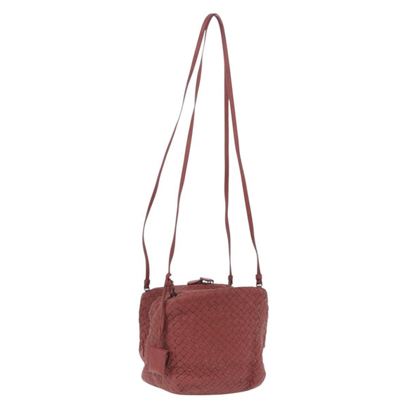 BOTTEGA VENETA INTRECCIATO Shoulder Bag Leather Brown Auth 198664V