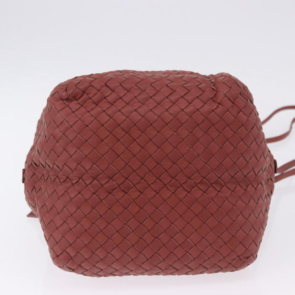 BOTTEGA VENETA INTRECCIATO Shoulder Bag Leather Brown Auth 198664V