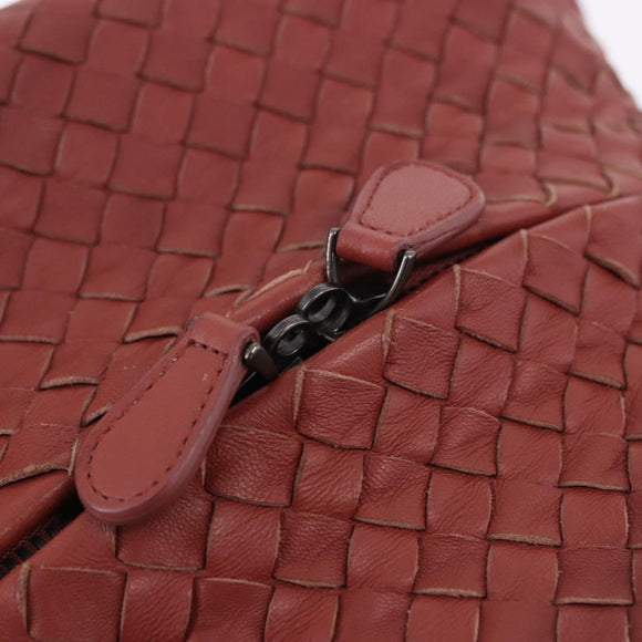 BOTTEGA VENETA INTRECCIATO Shoulder Bag Leather Brown Auth 198664V
