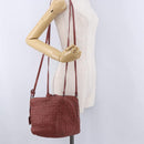 BOTTEGA VENETA INTRECCIATO Shoulder Bag Leather Brown Auth 198664V-24
