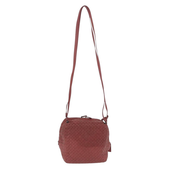 BOTTEGA VENETA INTRECCIATO Shoulder Bag Leather Brown Auth 198664V