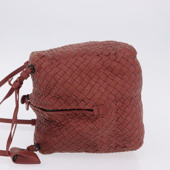BOTTEGA VENETA INTRECCIATO Shoulder Bag Leather Brown Auth 198664V