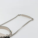 FENDI Canay Chain Shoulder Bag Leather 2way Gray Silver 8BT283 Auth 198665M-15