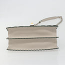 FENDI Canay Chain Shoulder Bag Leather 2way Gray Silver 8BT283 Auth 198665M-5