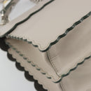 FENDI Canay Chain Shoulder Bag Leather 2way Gray Silver 8BT283 Auth 198665M-19