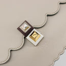 FENDI Canay Chain Shoulder Bag Leather 2way Gray Silver 8BT283 Auth 198665M-20