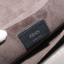 FENDI Canay Chain Shoulder Bag Leather 2way Gray Silver 8BT283 Auth 198665M-24