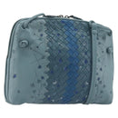 BOTTEGA VENETA INTRECCIATO Shoulder Bag Leather Light Blue Auth 198667A-1