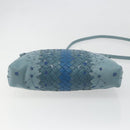 BOTTEGA VENETA INTRECCIATO Shoulder Bag Leather Light Blue Auth 198667A-5