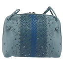 BOTTEGA VENETA INTRECCIATO Shoulder Bag Leather Light Blue Auth 198667A-13