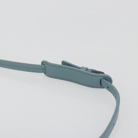 BOTTEGA VENETA INTRECCIATO Shoulder Bag Leather Light Blue Auth 198667A
