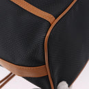 SAINT LAURENT Shoulder Bag Canvas Black Gold Tone Auth 198668A-15