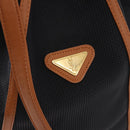 SAINT LAURENT Shoulder Bag Canvas Black Gold Tone Auth 198668A-17