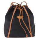 SAINT LAURENT Shoulder Bag Canvas Black Gold Tone Auth 198668A-13