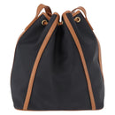 SAINT LAURENT Shoulder Bag Canvas Black Gold Tone Auth 198668A-2