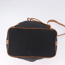 SAINT LAURENT Shoulder Bag Canvas Black Gold Tone Auth 198668A-5
