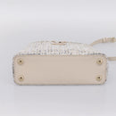 LOUIS VUITTON Capusine Hand Bag tweed Ivory LV Auth 198671SAM-5