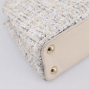 LOUIS VUITTON Capusine Hand Bag tweed Ivory LV Auth 198671SAM-15