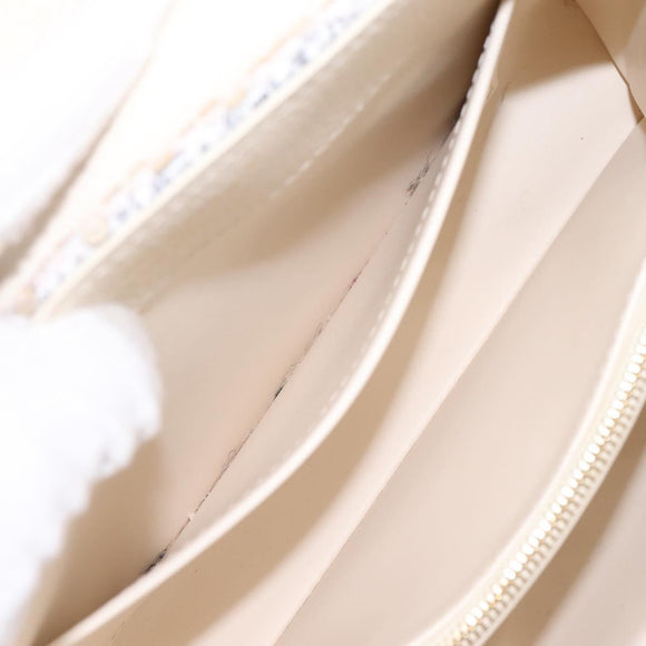 LOUIS VUITTON Capusine Hand Bag tweed Ivory LV Auth 198671SAM