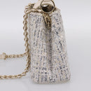 LOUIS VUITTON Capusine Hand Bag tweed Ivory LV Auth 198671SAM-4